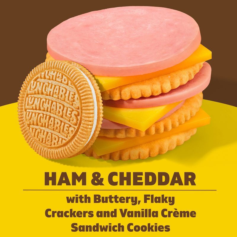slide 4 of 11, Lunchables Ham & Cheddar Cheese Cracker Stackers - 3.5oz, 3.5 oz
