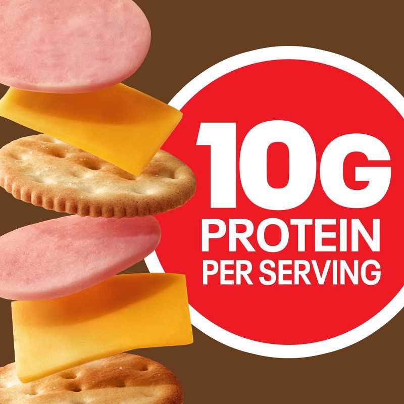 slide 5 of 11, Lunchables Ham & Cheddar Cheese Cracker Stackers - 3.5oz, 3.5 oz