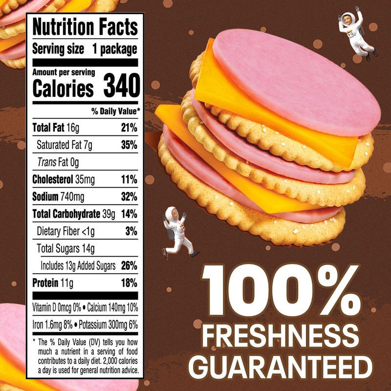 slide 5 of 7, Lunchables Ham & Cheddar Cheese Cracker Stackers - 3.5oz, 3.5 oz