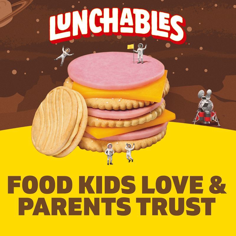 slide 6 of 7, Lunchables Ham & Cheddar Cheese Cracker Stackers - 3.5oz, 3.5 oz