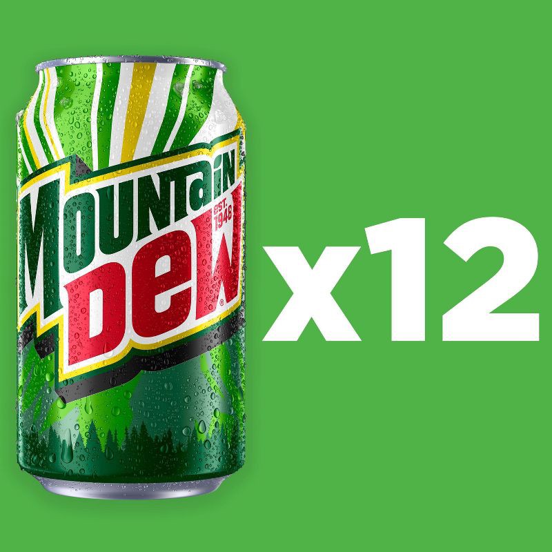 slide 3 of 7, Mtn Dew Mountain Dew Citrus Soda - 12pk/12 fl oz Cans, 12 ct; 12 fl oz