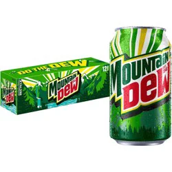 Mtn Dew Mountain Dew Citrus Soda - 12pk/12 fl oz Cans: Caffeinated