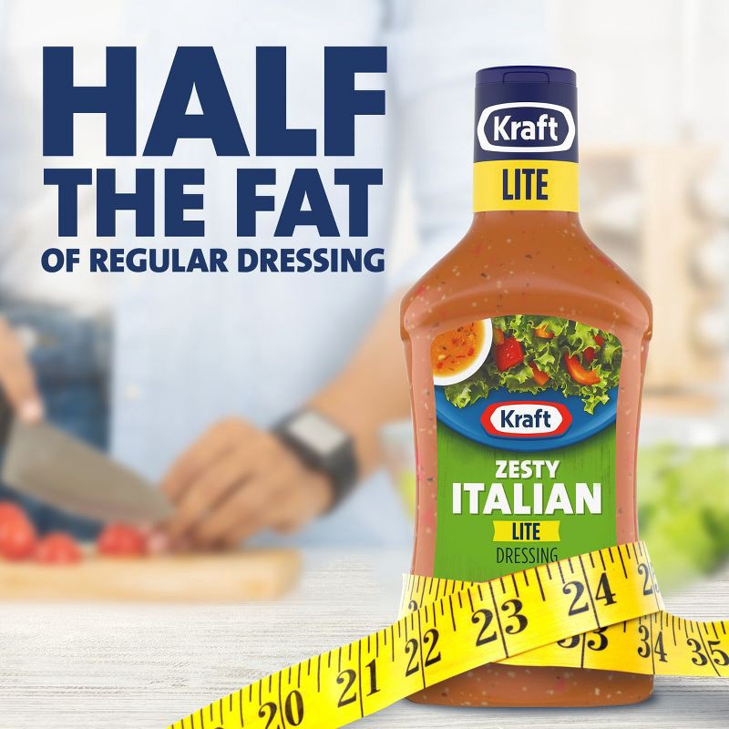 slide 7 of 9, Kraft Lite Zesty Italian Salad Dressing - 16fl oz, 16 fl oz