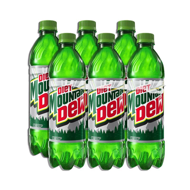slide 1 of 9, Diet Mtn Dew Diet Mountain Dew Citrus Soda - 6pk/16.9 fl oz Bottles, 6 ct; 16.9 fl oz