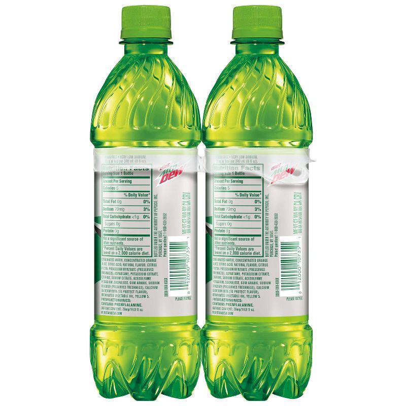 slide 5 of 5, Diet Mtn Dew Diet Mountain Dew Citrus Soda - 6pk/16.9 fl oz Bottles, 6 ct; 16.9 fl oz