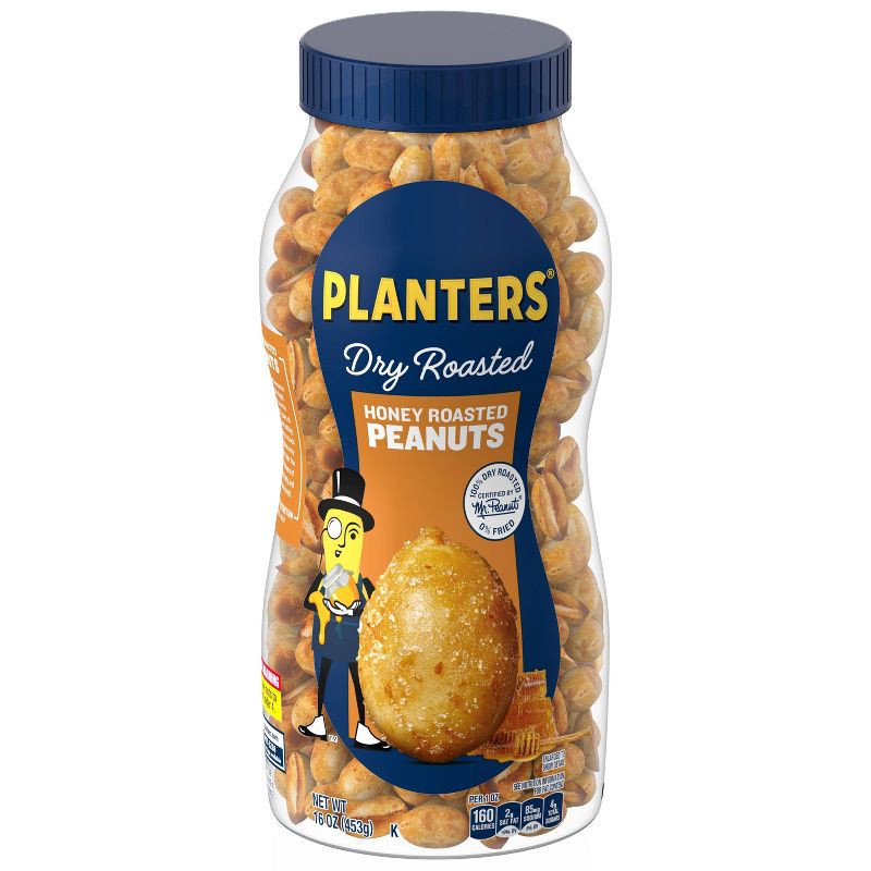 slide 2 of 9, Planters Honey Dry Roasted Peanuts - 16oz, 16 oz