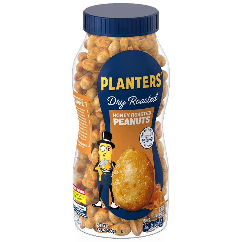 slide 3 of 9, Planters Honey Dry Roasted Peanuts - 16oz, 16 oz