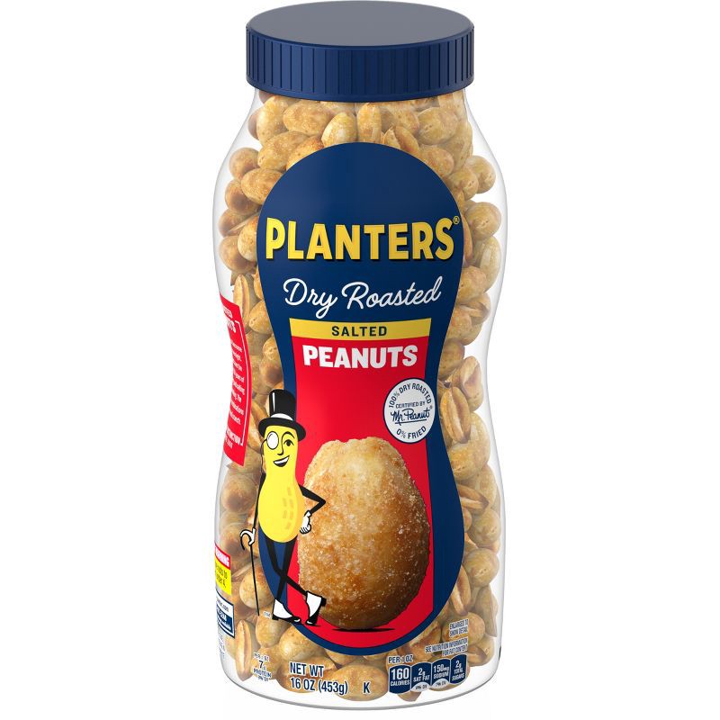 slide 1 of 9, Planters Heart Healthy Dry Roasted Peanuts - 16oz, 16 oz