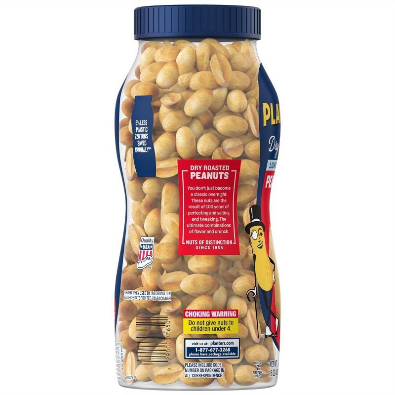 slide 5 of 9, Planters Heart Healthy Lightly Salted Dry Roasted Peanuts - 16oz, 16 oz