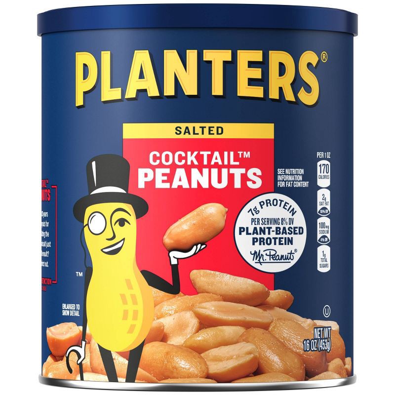 slide 1 of 10, Planters Heart Healthy Cocktail Peanuts - 16oz, 16 oz