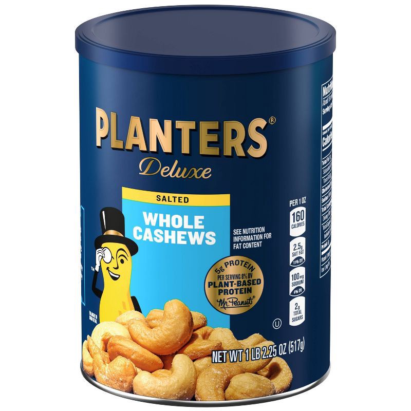 slide 3 of 12, Planters Deluxe Salted Whole Cashews - 18.25oz, 18.25 oz