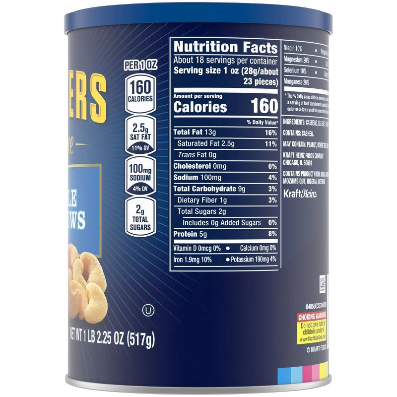 slide 9 of 12, Planters Deluxe Salted Whole Cashews - 18.25oz, 18.25 oz