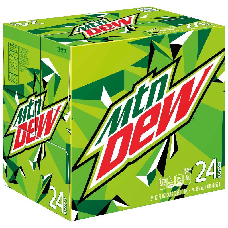 slide 2 of 3, Mtn Dew Mountain Dew Citrus Soda - 24pk/12 fl oz Cans, 24 ct; 12 fl oz