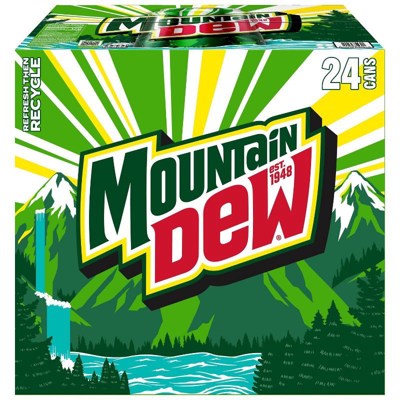 slide 3 of 8, Mtn Dew Mountain Dew Citrus Soda - 24pk/12 fl oz Cans, 24 ct; 12 fl oz