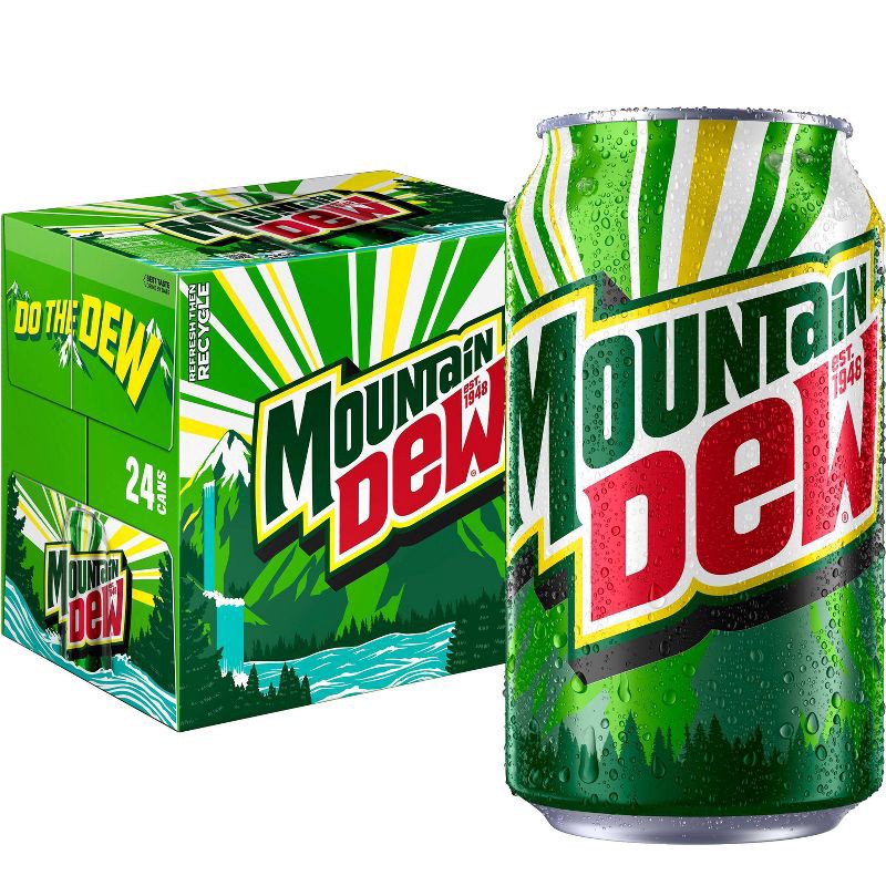 slide 1 of 8, Mtn Dew Mountain Dew Citrus Soda - 24pk/12 fl oz Cans, 24 ct; 12 fl oz