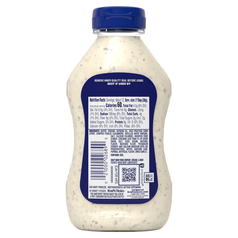slide 3 of 9, Kraft Original Tartar Sauce Squeeze Bottle - 12oz, 12 oz