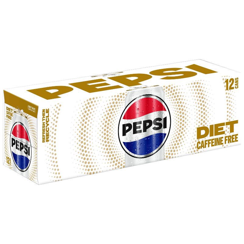 slide 3 of 7, Diet Pepsi Caffeine Free Cola - 12pk/12 fl oz Cans, 12 ct; 12 fl oz