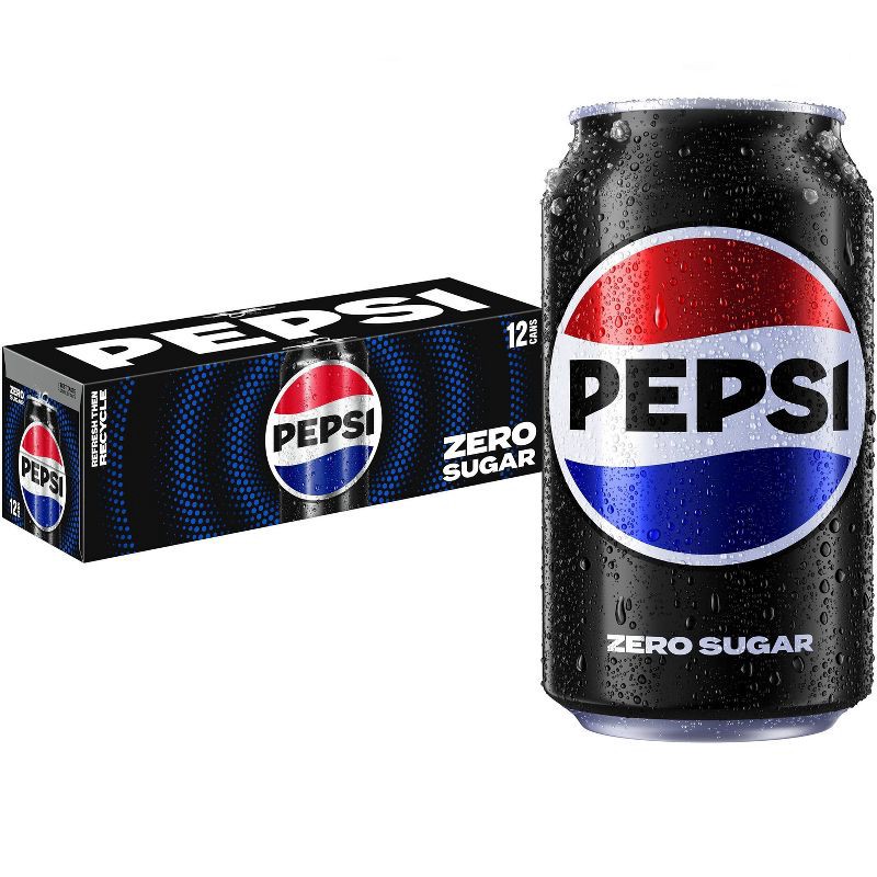 slide 1 of 7, Pepsi Zero Sugar Soda - 12pk/12 fl oz Cans, 12 ct; 12 fl oz