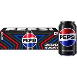 Pepsi Zero Sugar Soda - 12pk/12 fl oz Cans