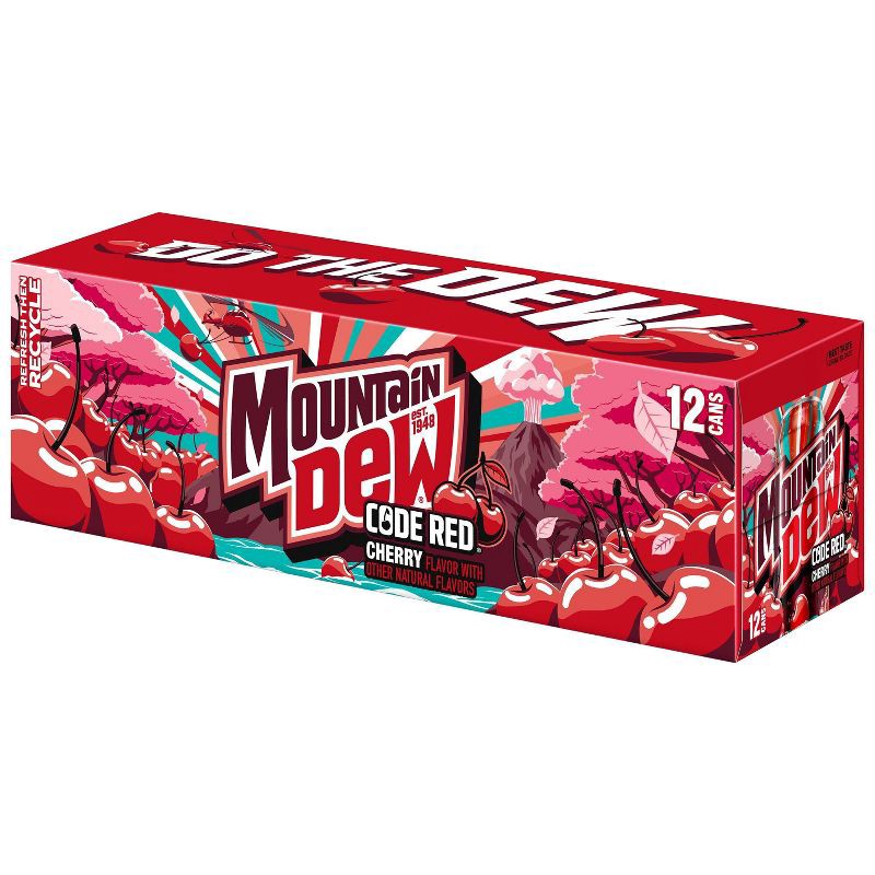 slide 6 of 7, Mtn Dew Mountain Dew Code Red Soda - 12pk/12 fl oz Cans, 12 ct; 12 fl oz