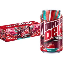 Mtn Dew Mountain Dew Code Red Soda - 12pk/12 fl oz Cans