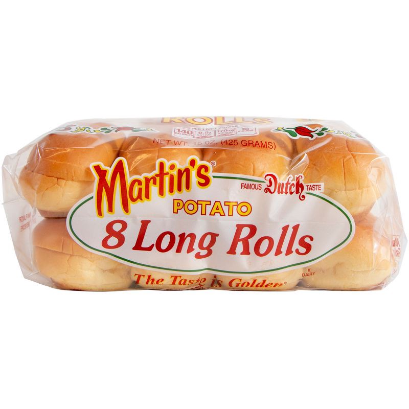 slide 5 of 10, Martin's Long Roll Potato Sandwich Rolls - 15oz/8ct, 8 ct; 15 oz