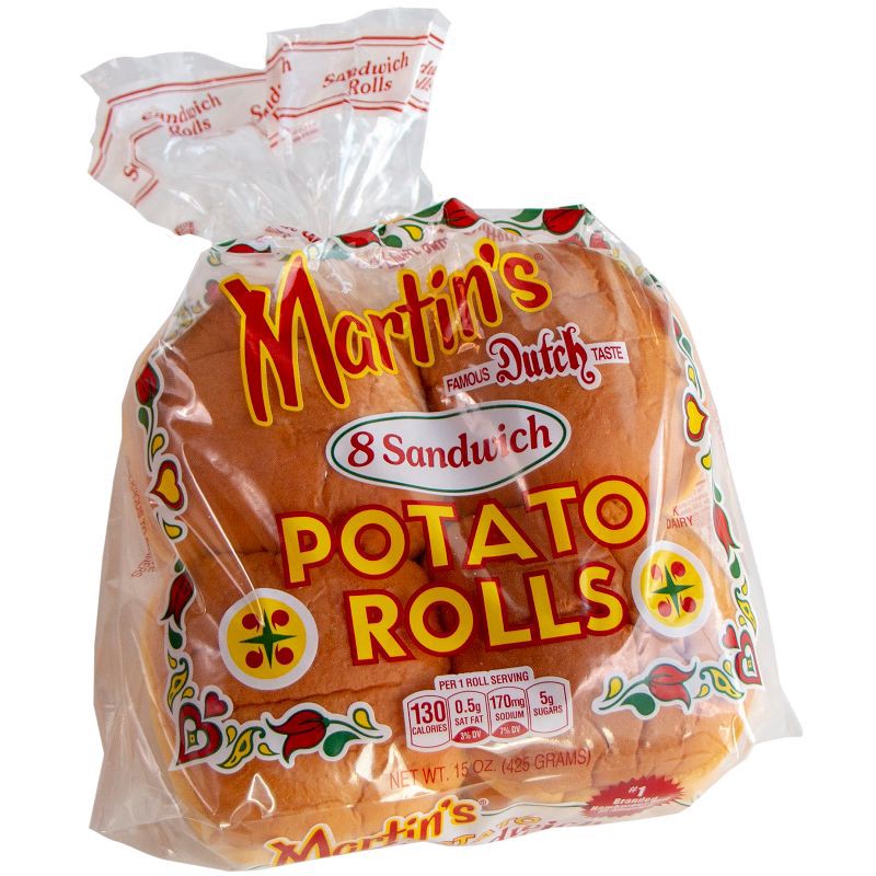 slide 5 of 8, Martin's Potato Sandwich Rolls - 15oz/8ct, 8 ct; 15 oz