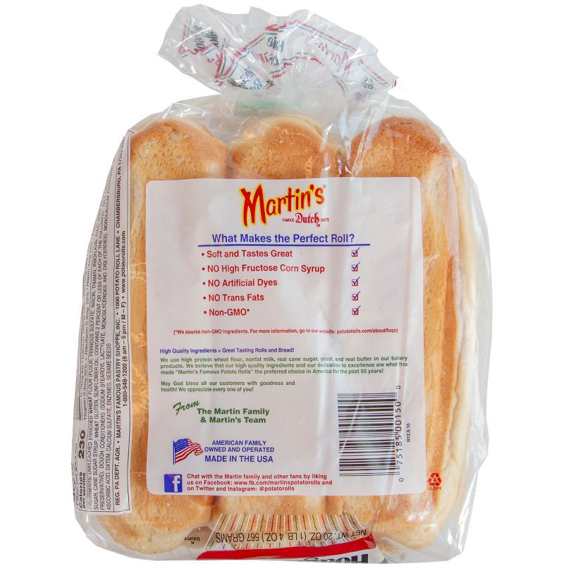 slide 2 of 10, Martin's Plain Hoagie Rolls - 20oz/6ct, 6 ct; 20 oz