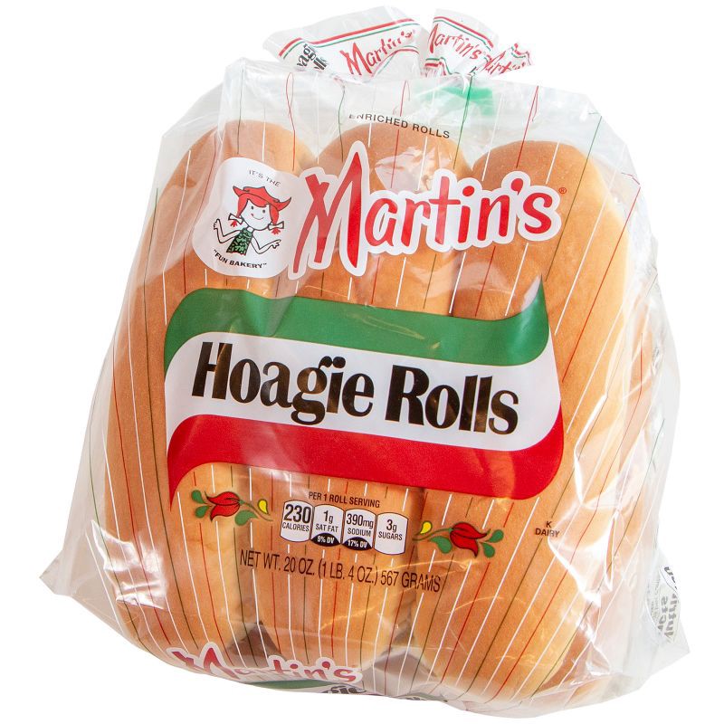slide 8 of 10, Martin's Plain Hoagie Rolls - 20oz/6ct, 6 ct; 20 oz