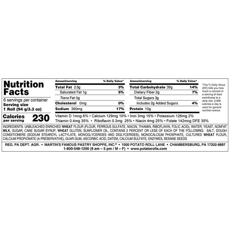 slide 10 of 10, Martin's Plain Hoagie Rolls - 20oz/6ct, 6 ct; 20 oz