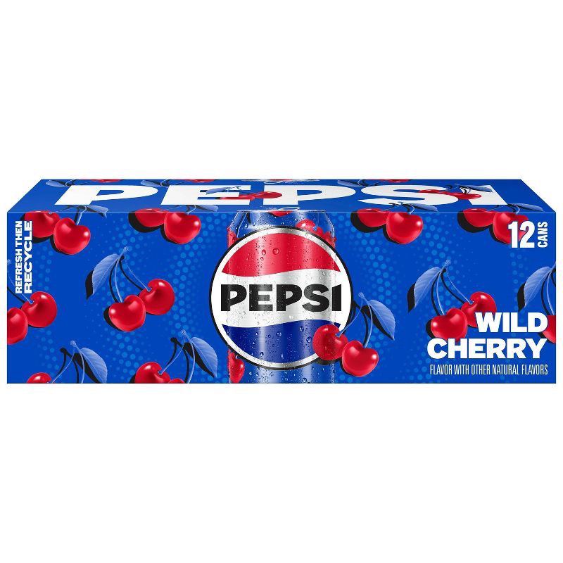 slide 3 of 5, Pepsi Wild Cherry Cola - 12pk/12 fl oz Cans, 12 ct; 12 fl oz