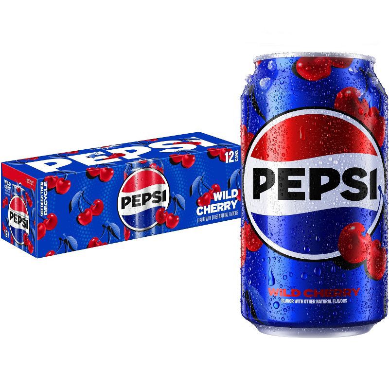 slide 1 of 5, Pepsi Wild Cherry Cola - 12pk/12 fl oz Cans, 12 ct; 12 fl oz