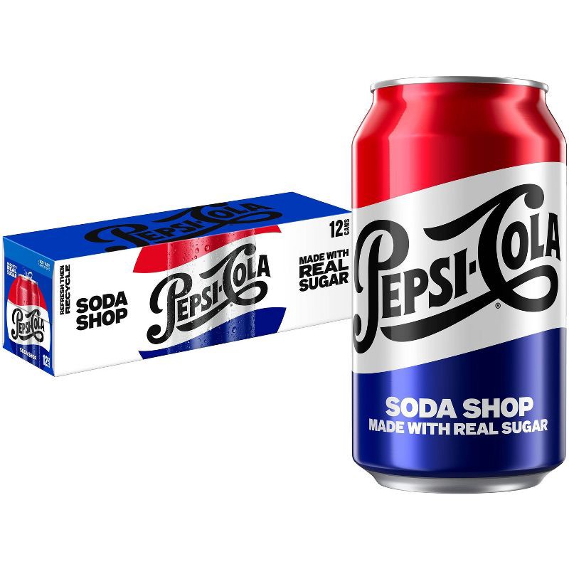 slide 2 of 8, Pepsi Cola with Real Sugar- 12pk/12 fl oz Cans, 12 ct; 12 fl oz