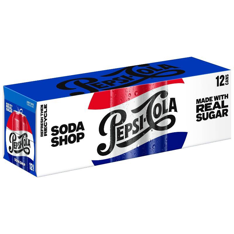 slide 4 of 8, Pepsi Cola with Real Sugar- 12pk/12 fl oz Cans, 12 ct; 12 fl oz