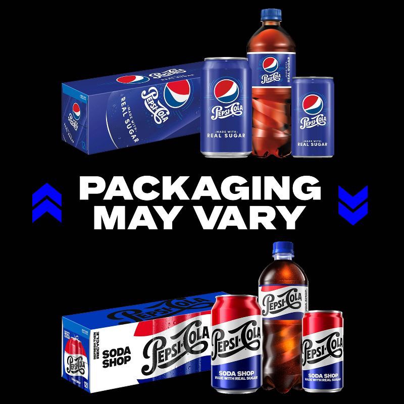 slide 6 of 8, Pepsi Cola with Real Sugar- 12pk/12 fl oz Cans, 12 ct; 12 fl oz
