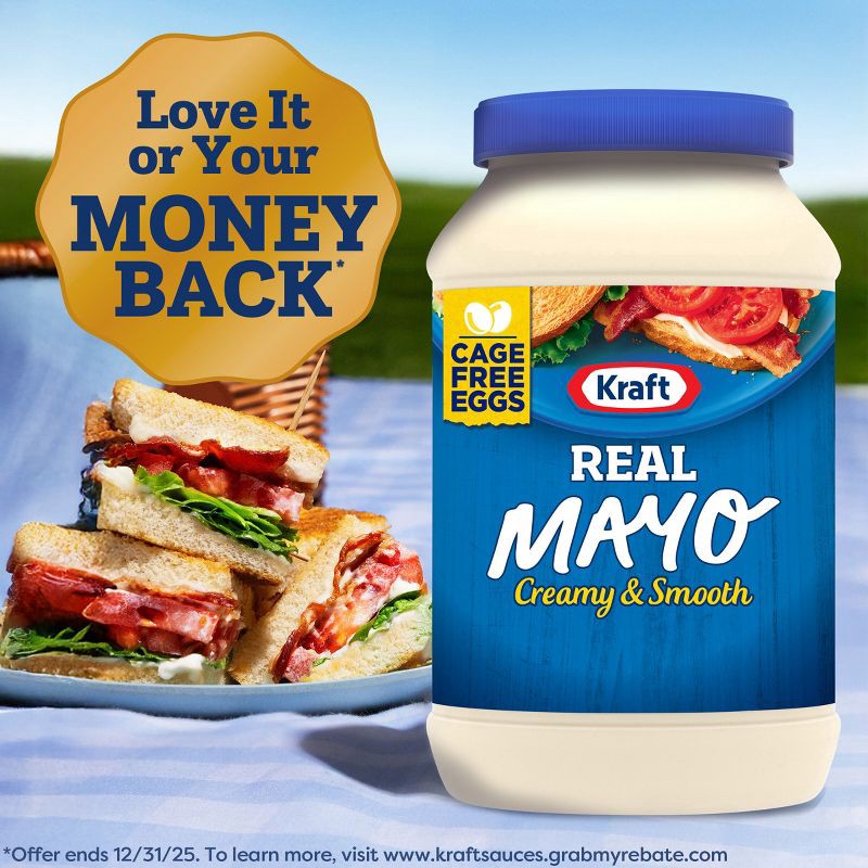 slide 3 of 9, Kraft Real Mayonnaise 30 fl oz, 30 fl oz