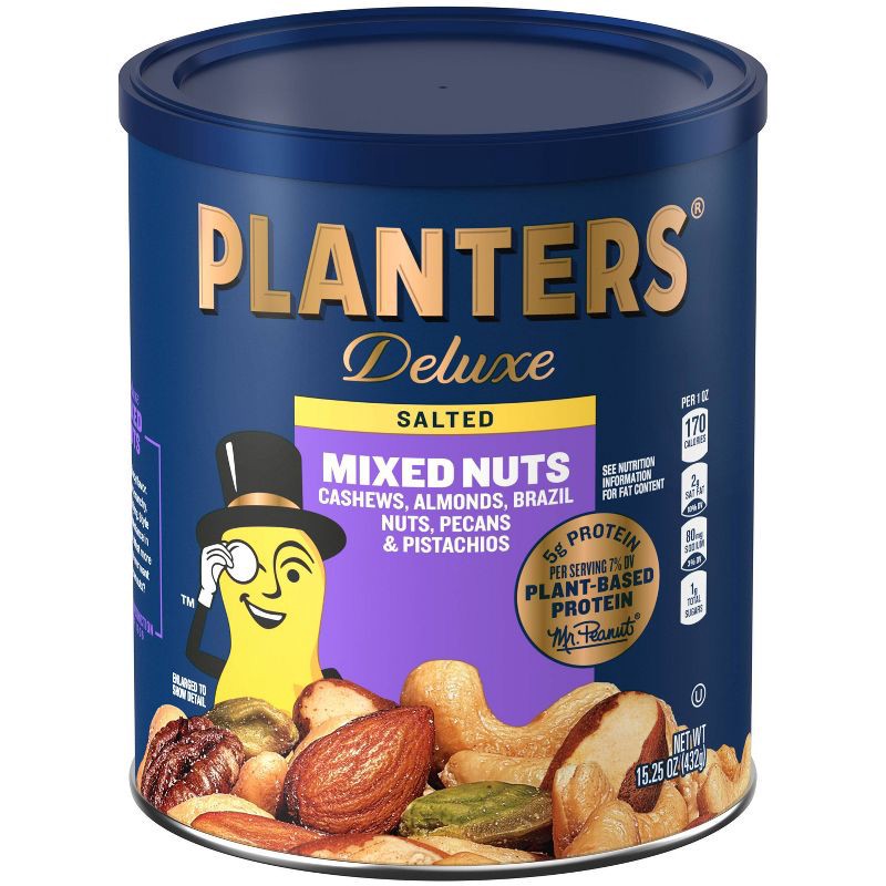 slide 2 of 8, Planters Deluxe Sea Salt Mixed Nuts - 15.25oz, 15.25 oz