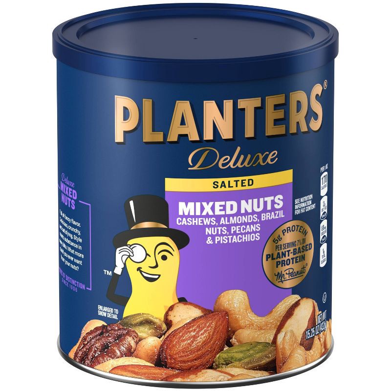 slide 3 of 8, Planters Deluxe Sea Salt Mixed Nuts - 15.25oz, 15.25 oz