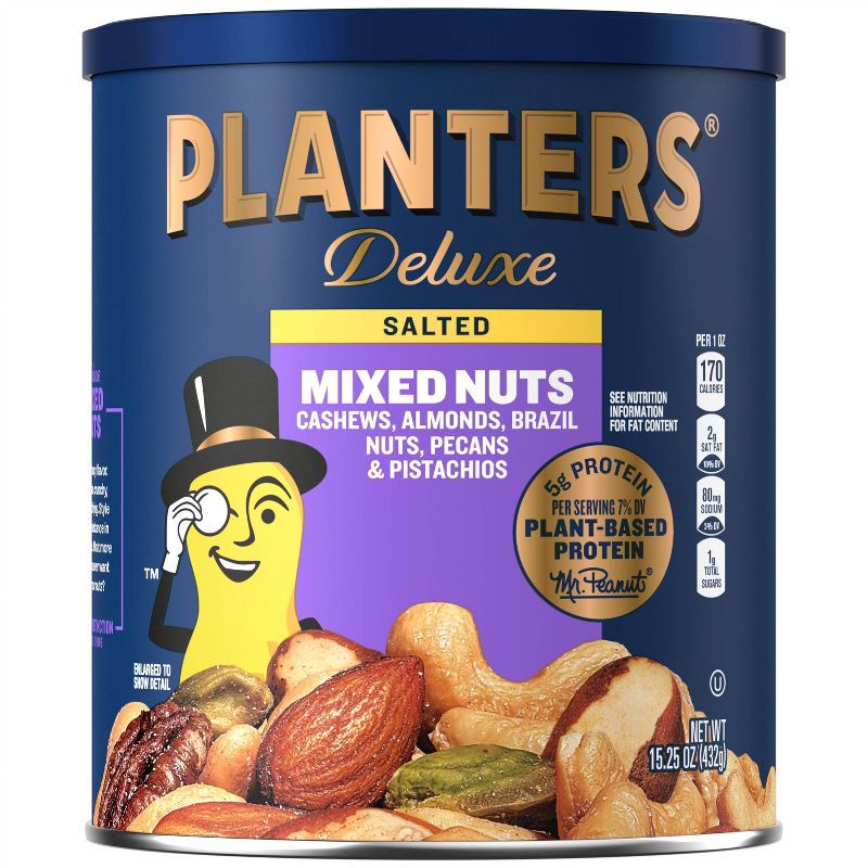 slide 1 of 8, Planters Deluxe Sea Salt Mixed Nuts - 15.25oz, 15.25 oz