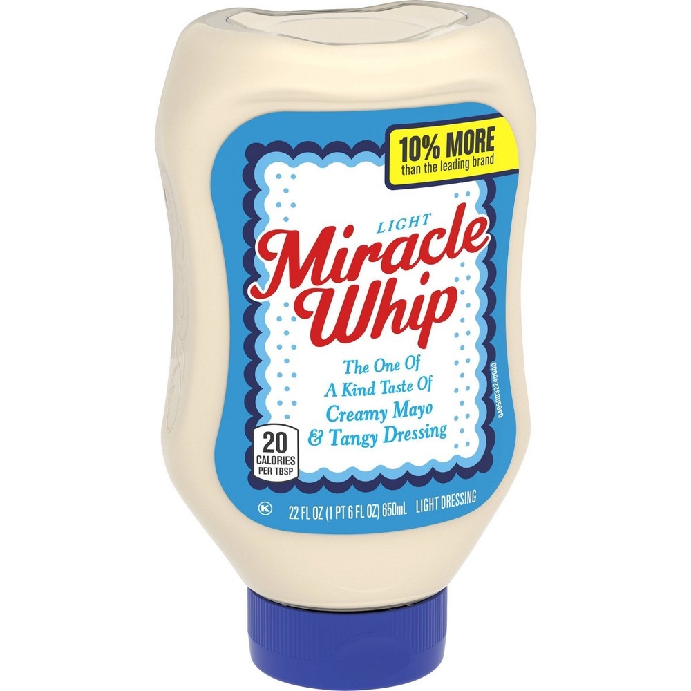 slide 3 of 13, Miracle Whip Light Squeeze Bottle, 22 fl oz