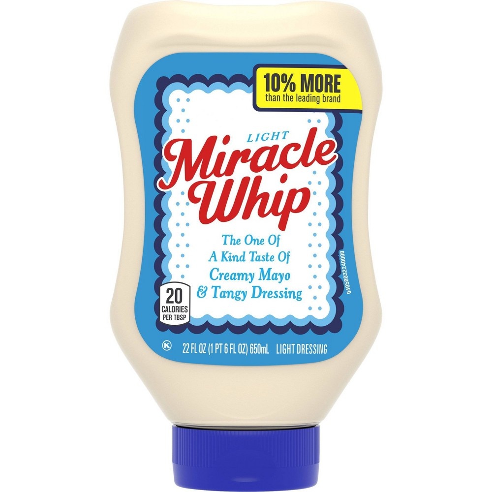 slide 5 of 13, Miracle Whip Light Squeeze Bottle, 22 fl oz