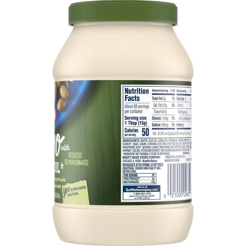 slide 12 of 13, Kraft Reduced Fat Mayonnaise with Olive Oil - 30 fl oz, 30 fl oz