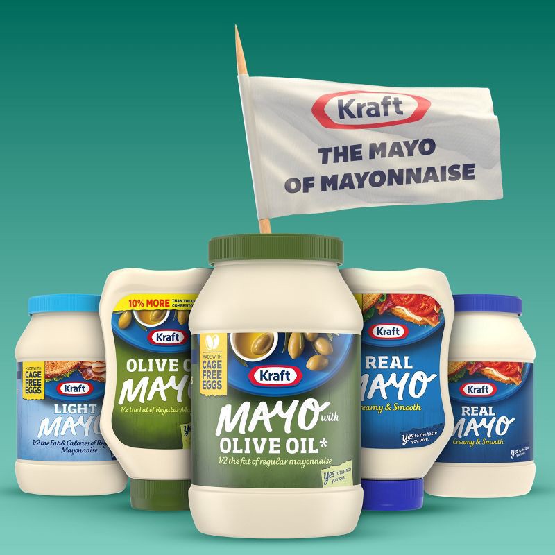 slide 7 of 9, Kraft Reduced Fat Mayonnaise with Olive Oil - 30 fl oz, 30 fl oz