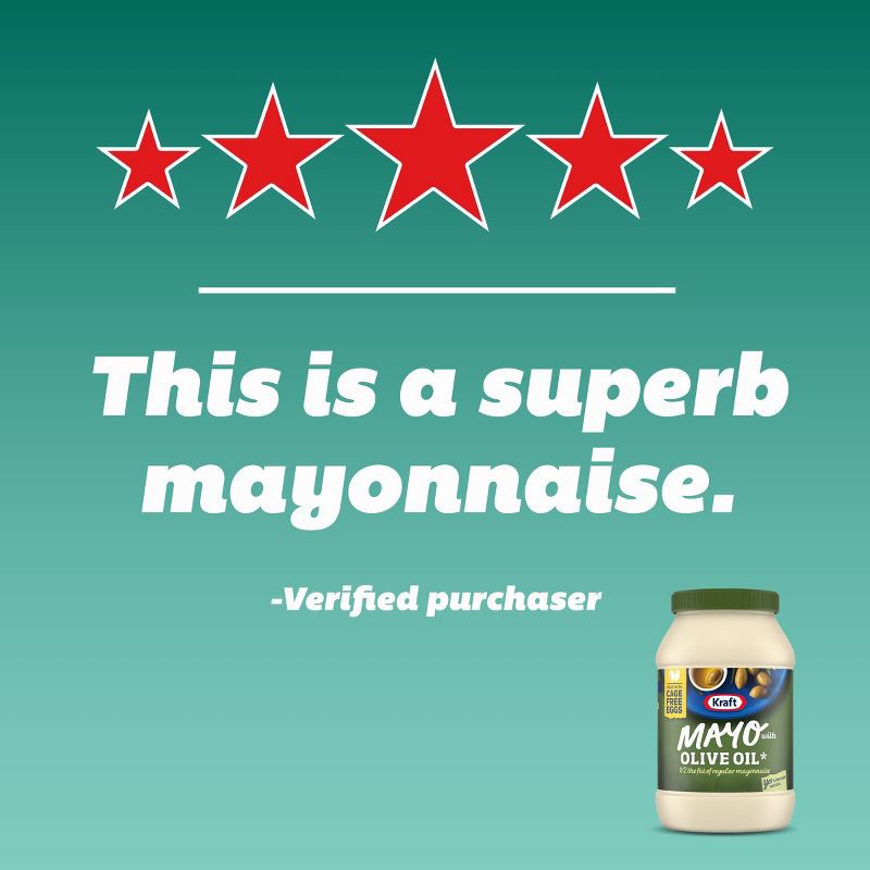 slide 8 of 9, Kraft Reduced Fat Mayonnaise with Olive Oil - 30 fl oz, 30 fl oz