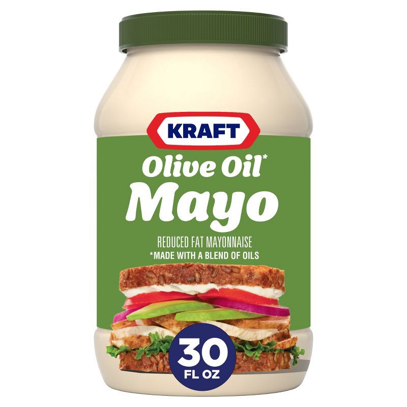 slide 1 of 8, Kraft Reduced Fat Mayonnaise with Olive Oil - 30 fl oz, 30 fl oz