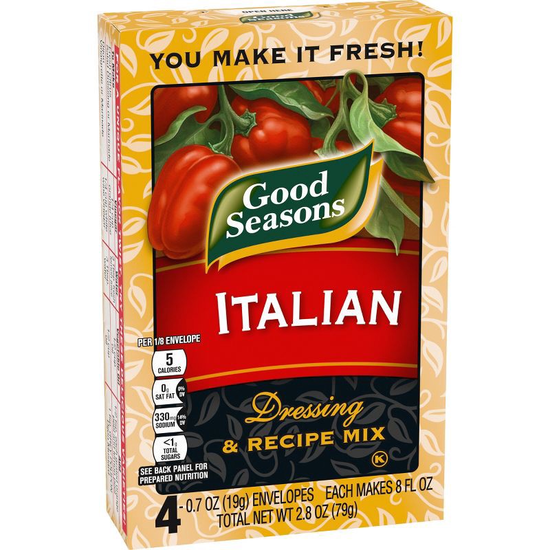 slide 9 of 11, Good Seasons All Natural Italian Salad Dressing & Recipe Mix -0.7oz/4 ct, 0.7 oz, 4 ct