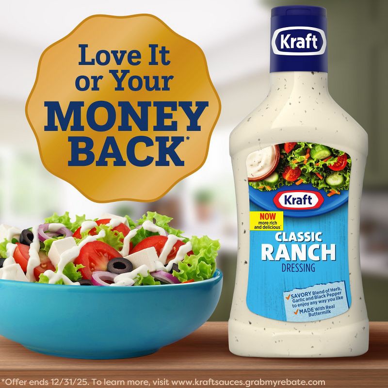 slide 3 of 10, Kraft Classic Ranch Salad Dressing - 16 fl oz, 16 fl oz