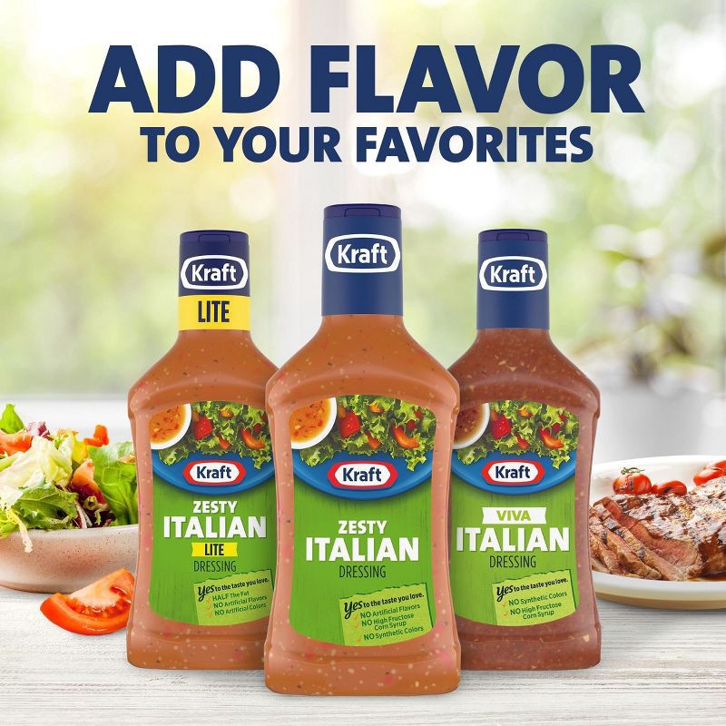 slide 7 of 9, Kraft Zesty Italian Salad Dressing - 16fl oz, 16 fl oz