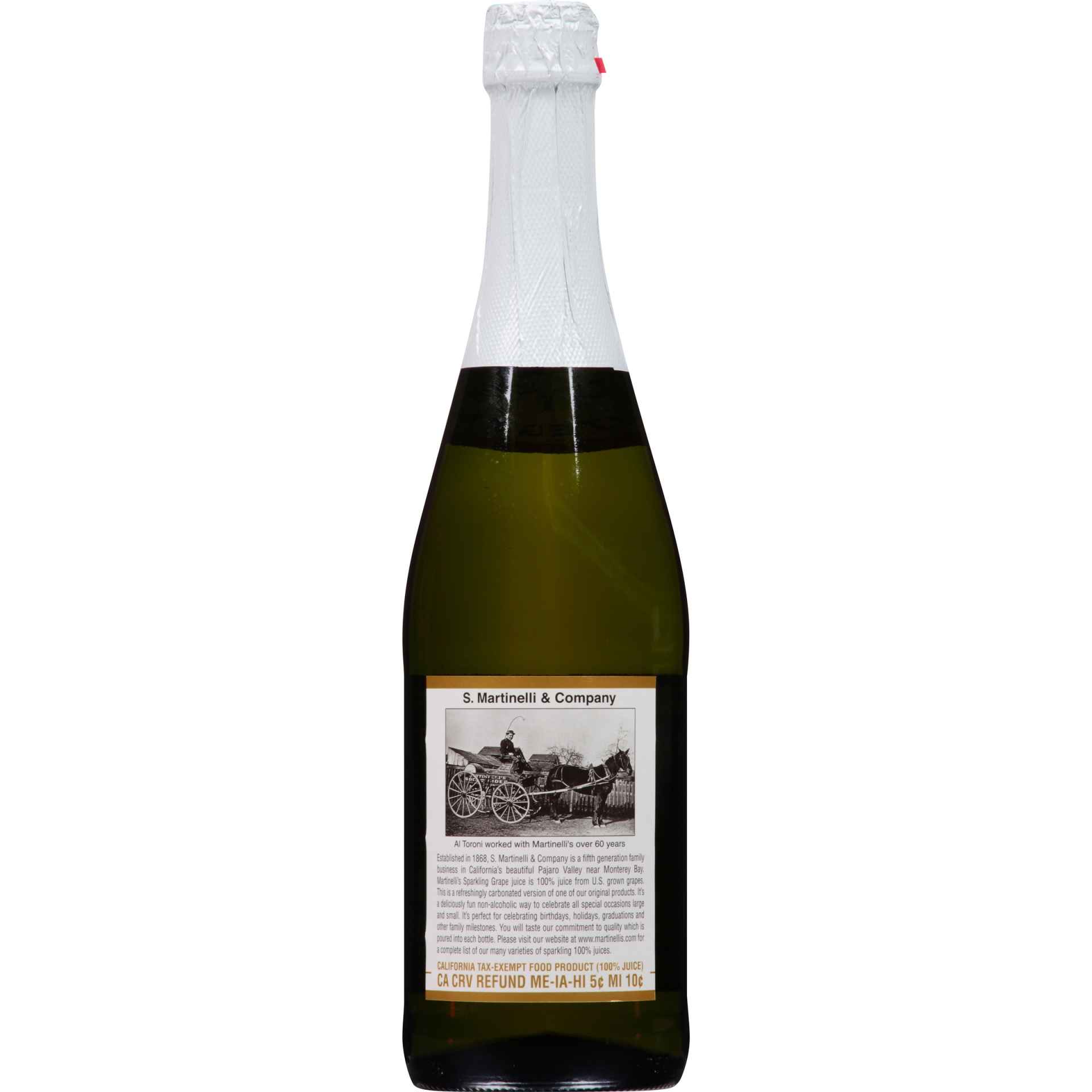 slide 4 of 6, Martinelli's Sparkling White Grape Juice, 25.4 fl oz