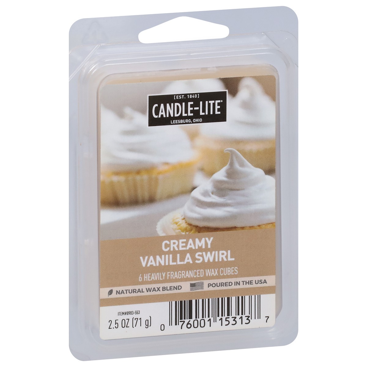 slide 7 of 12, Candle-Lite Creamy Vanilla Swirl Wax Cubes 6 ea, 6 ct